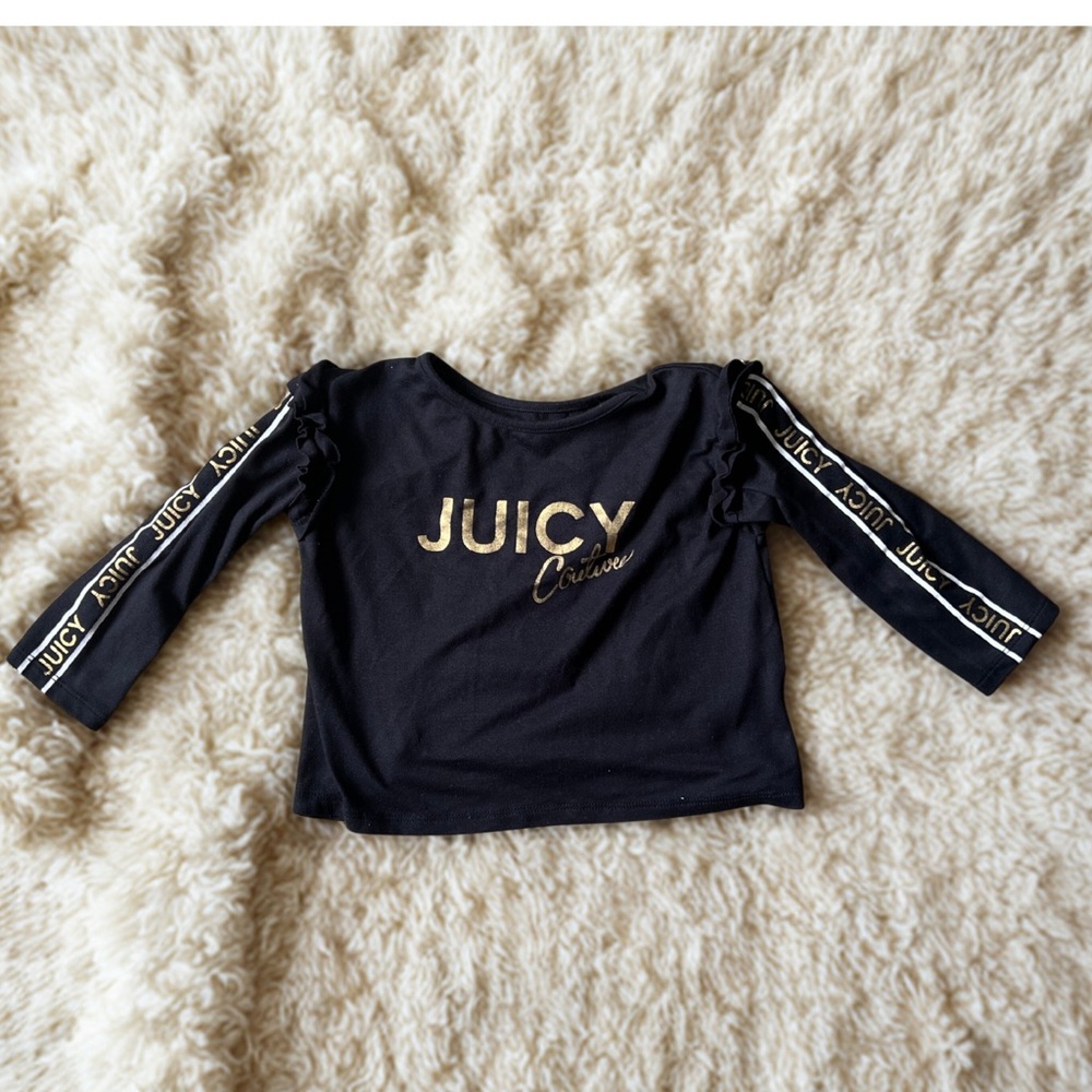 Juicy Couture Black and Gold Long Sleeve Tee